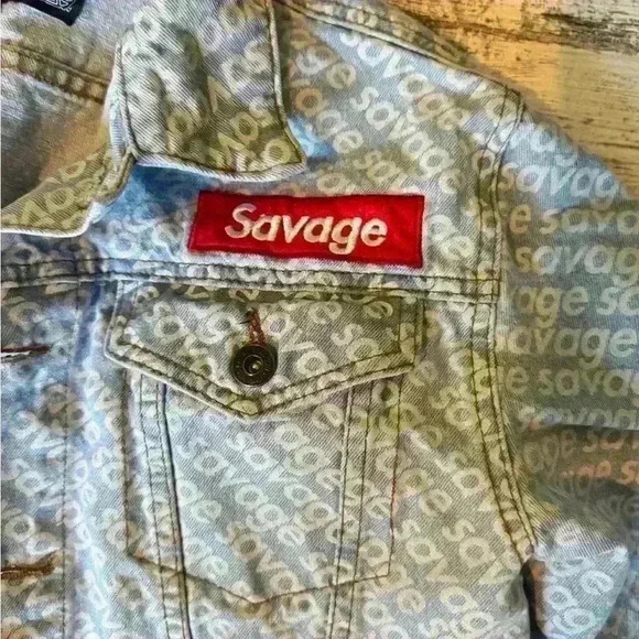 Brooklyn Cloth MFG Co denim blue Jean savage button up jacket women size Medium‎ - Picture 5 of 9